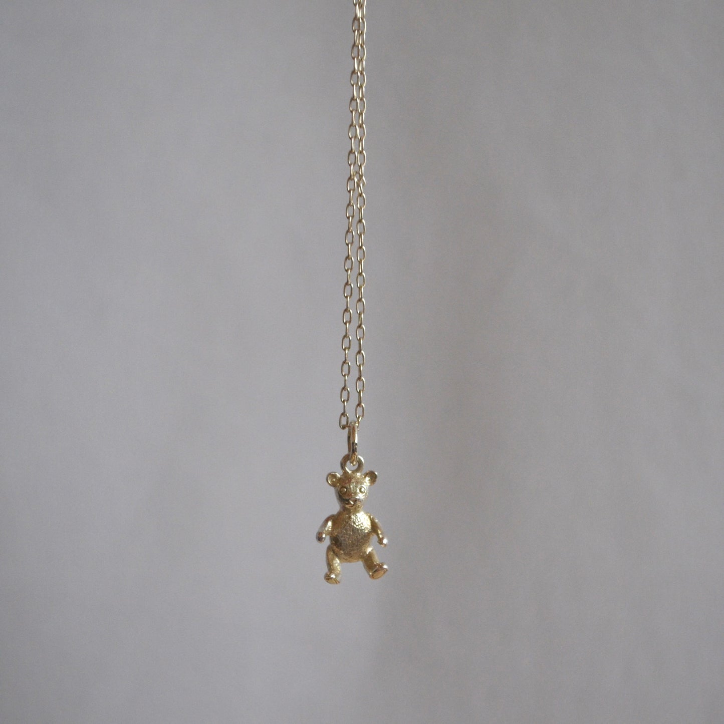 Silver Teddy bear Charm Necklace