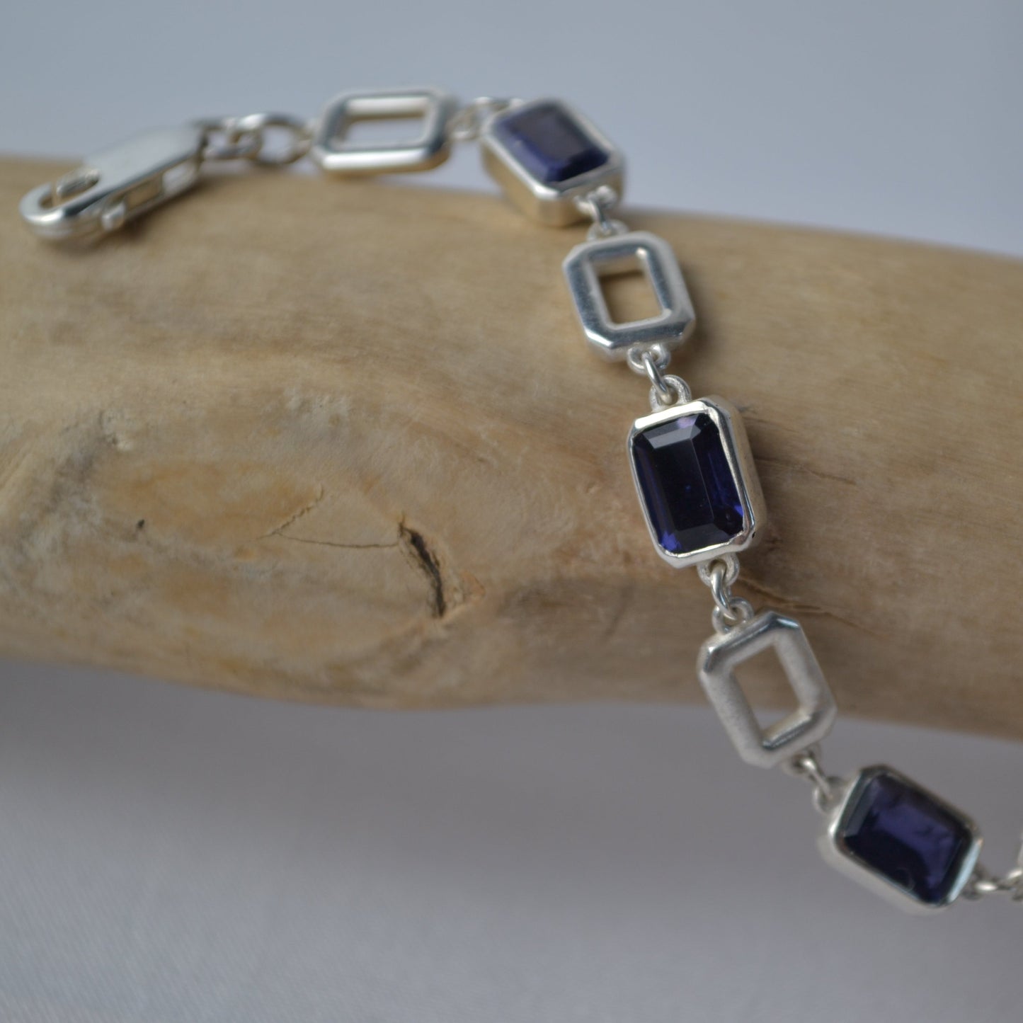 Sterling Silver Iolite Bracelet