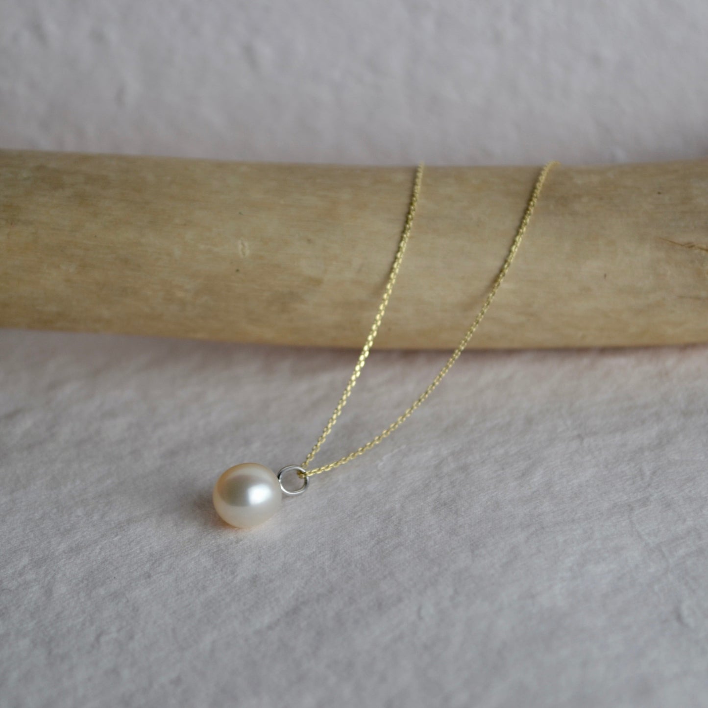 White Gold and Yellow Gold Teardrop Pendant