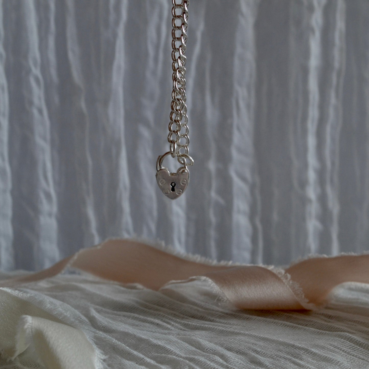 Silver Heart Locket Bracelet