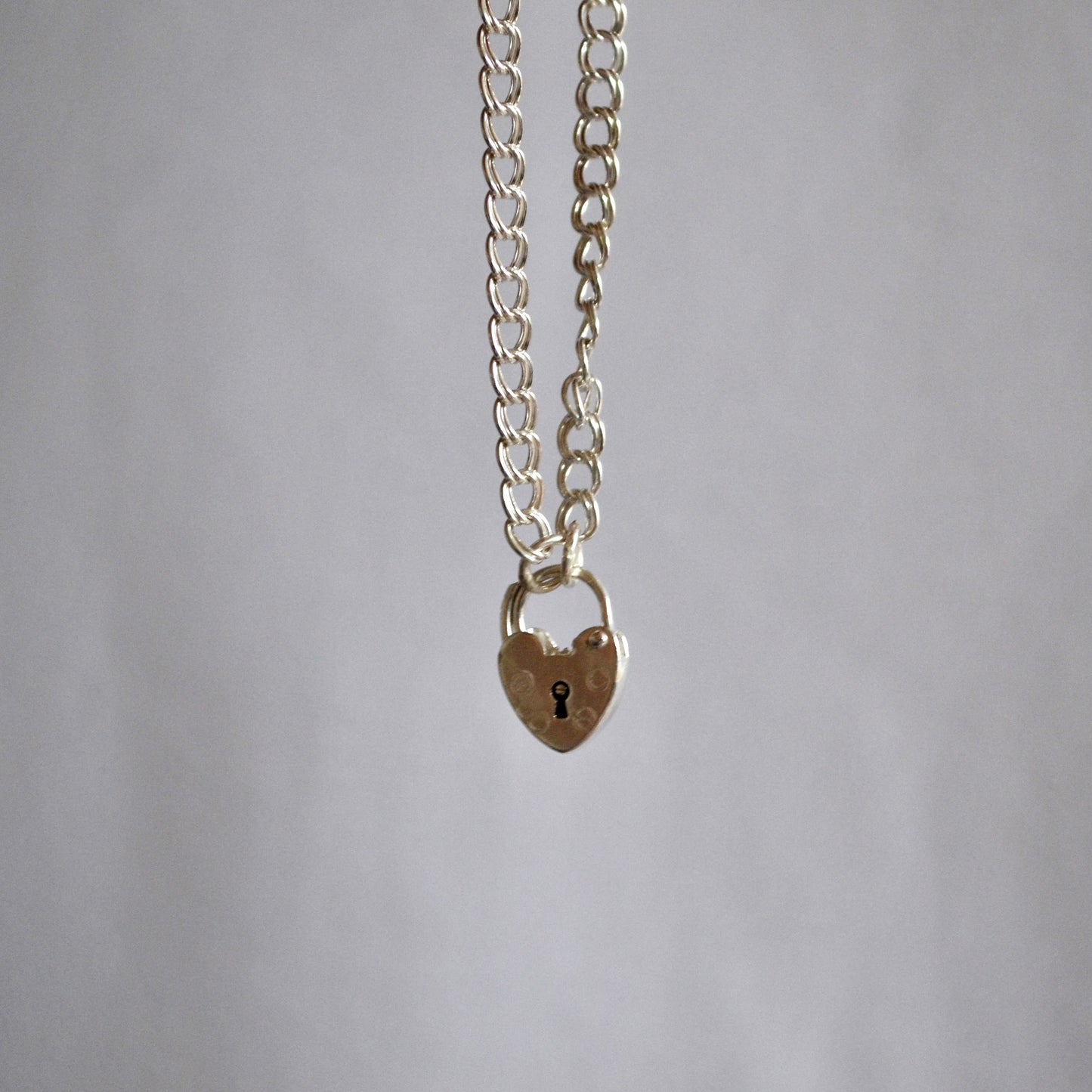 Silver Heart Locket Bracelet