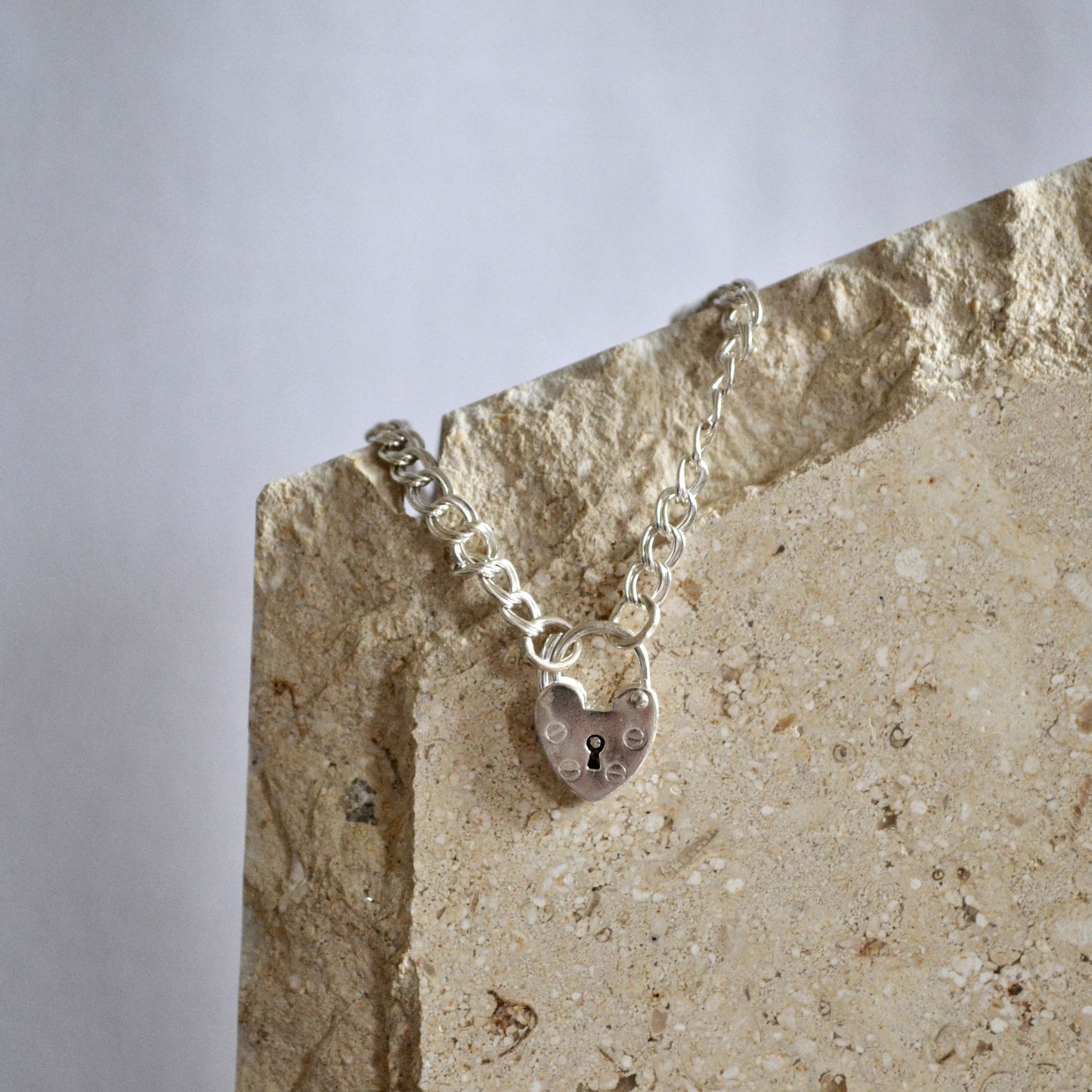 Silver Heart Locket Bracelet