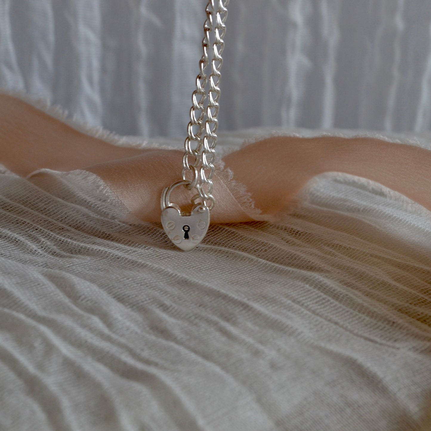Silver Heart Locket Bracelet