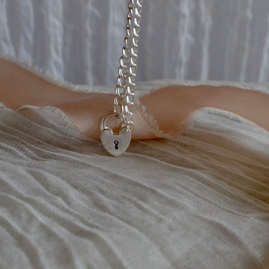 Silver Heart Locket Bracelet