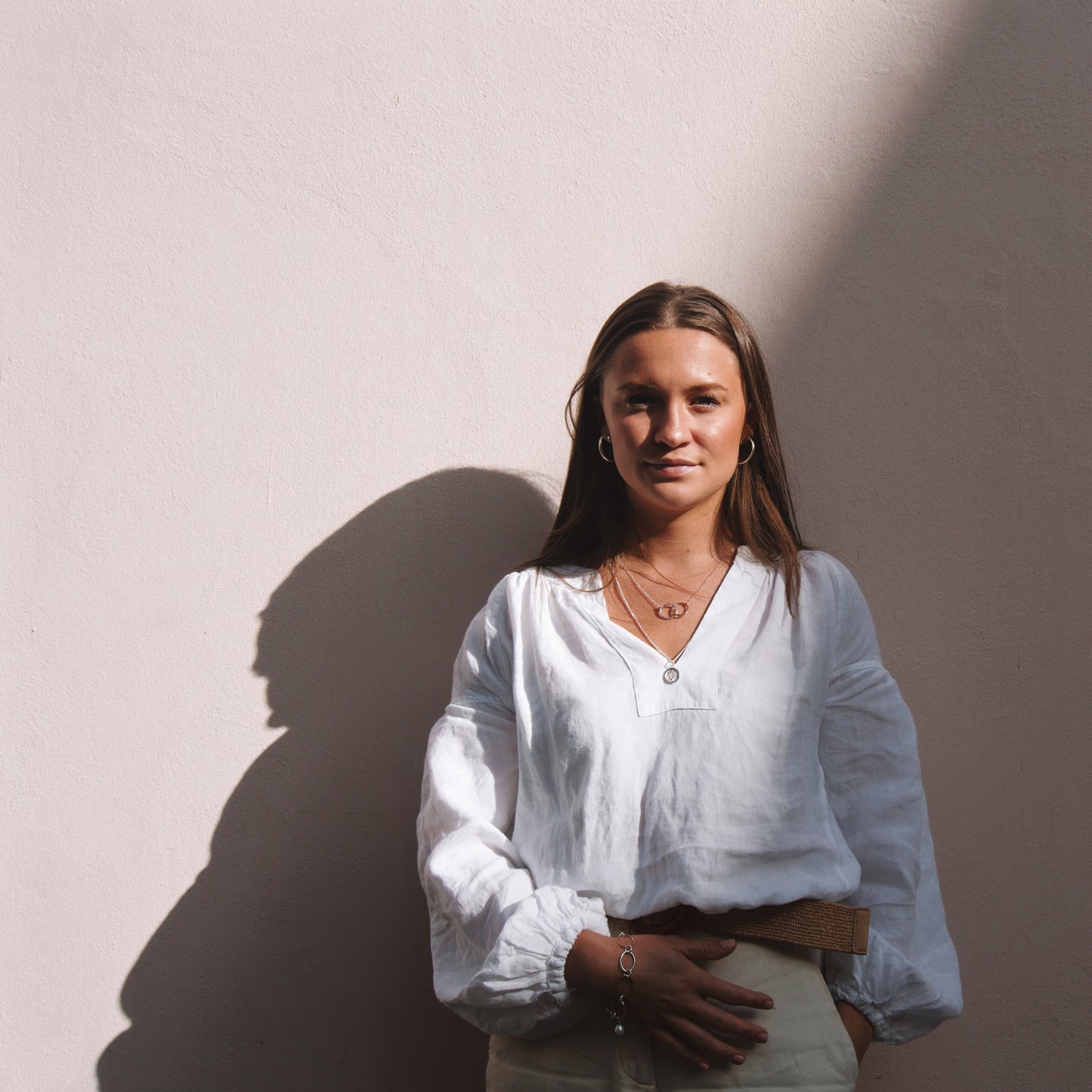 Gold and Silver Interlocking Infinity Necklace