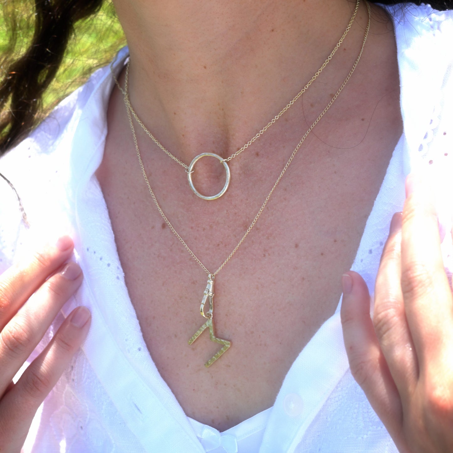 Gold Letter Charm Necklace