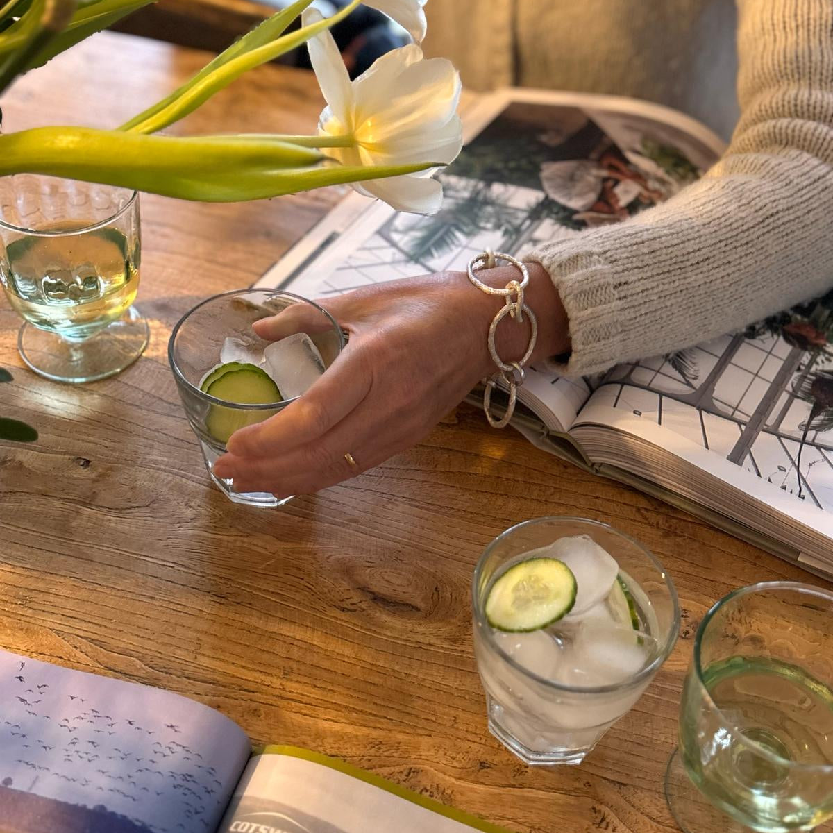 Rustic Silver Gardener's Bracelet