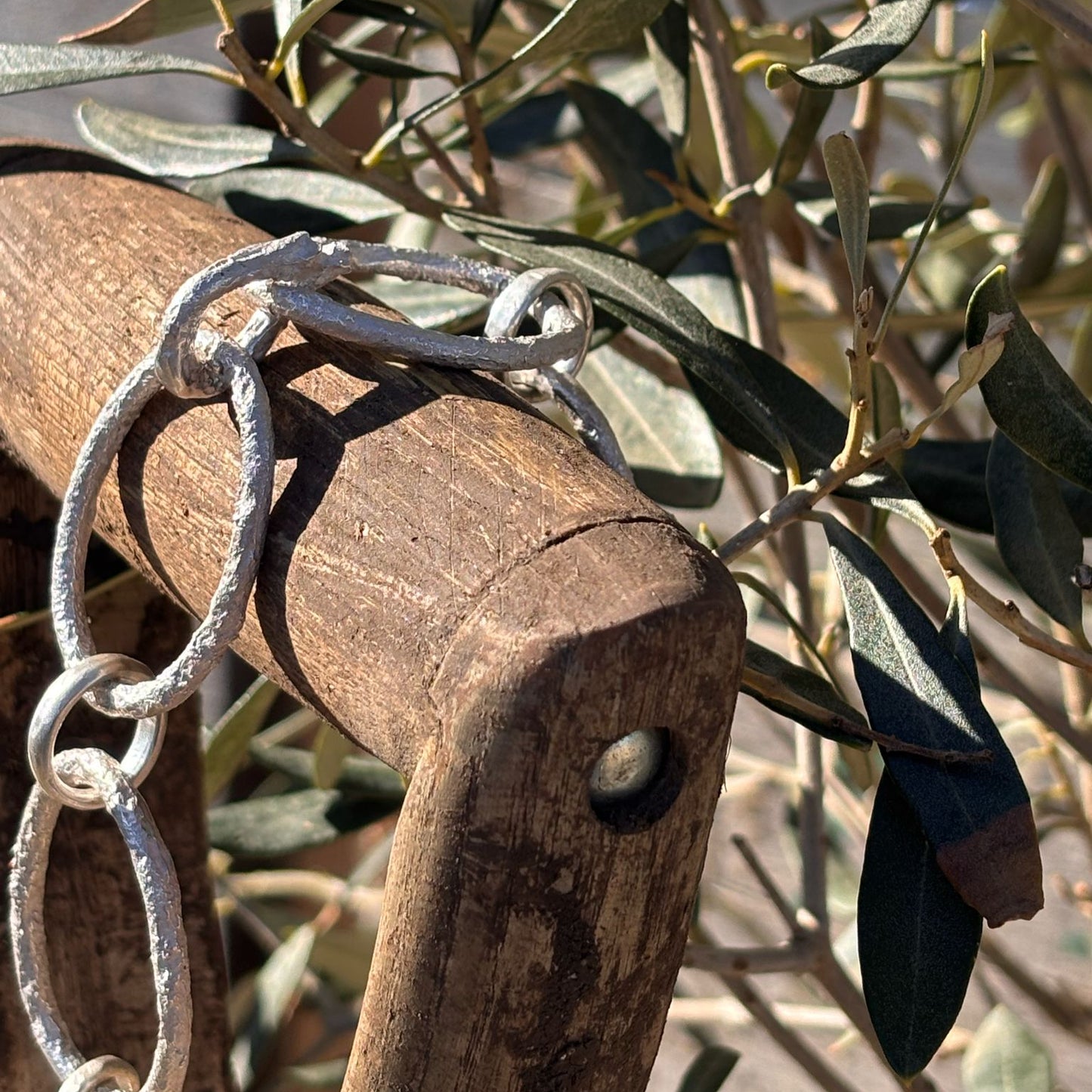 Rustic Silver Gardener's Bracelet