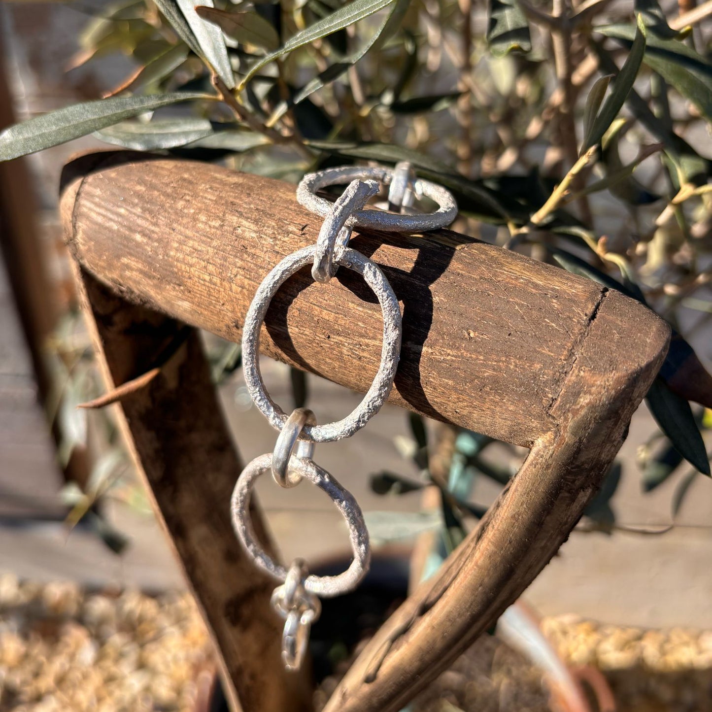 Rustic Silver Gardener's Bracelet
