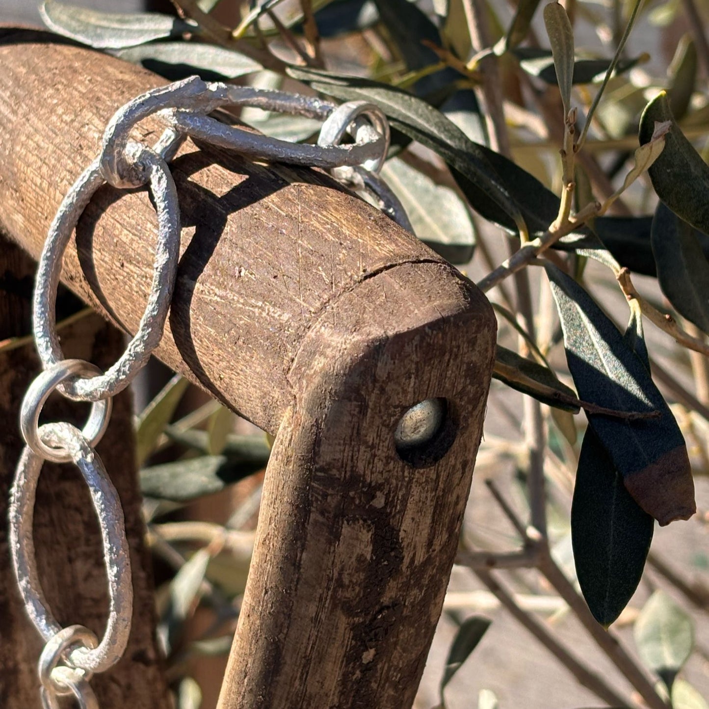 Rustic Silver Gardener's Bracelet