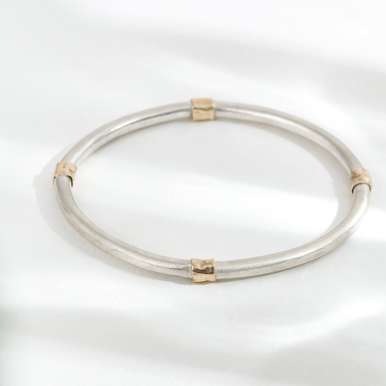 Gold & Silver Patterned Bangle
