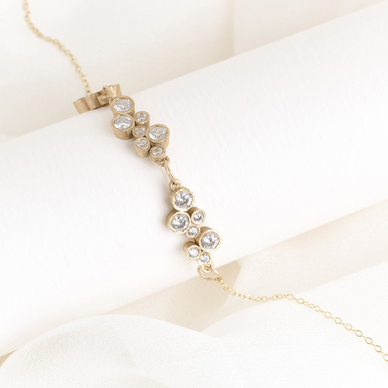 Gold Scattered Diamond Bracelet