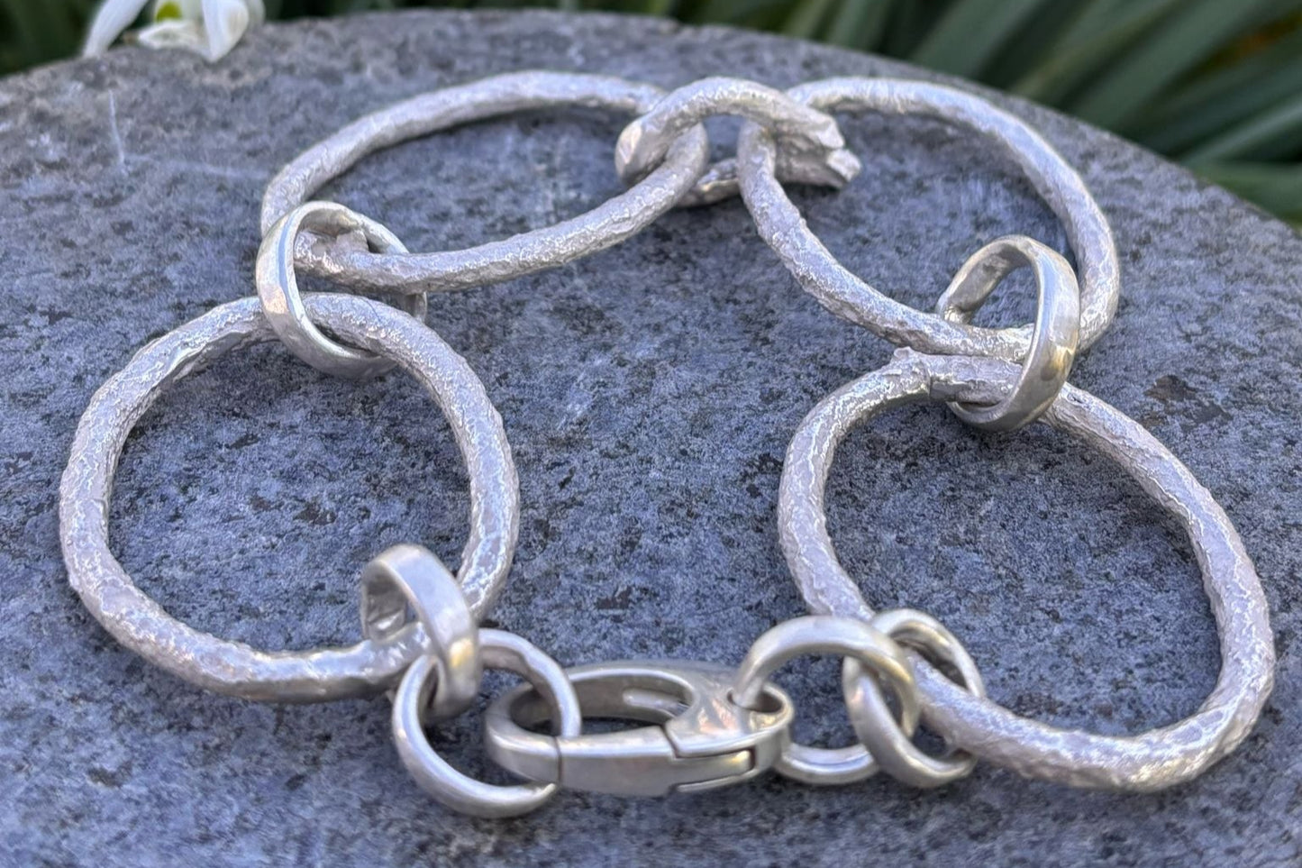 Rustic Silver Gardener's Bracelet