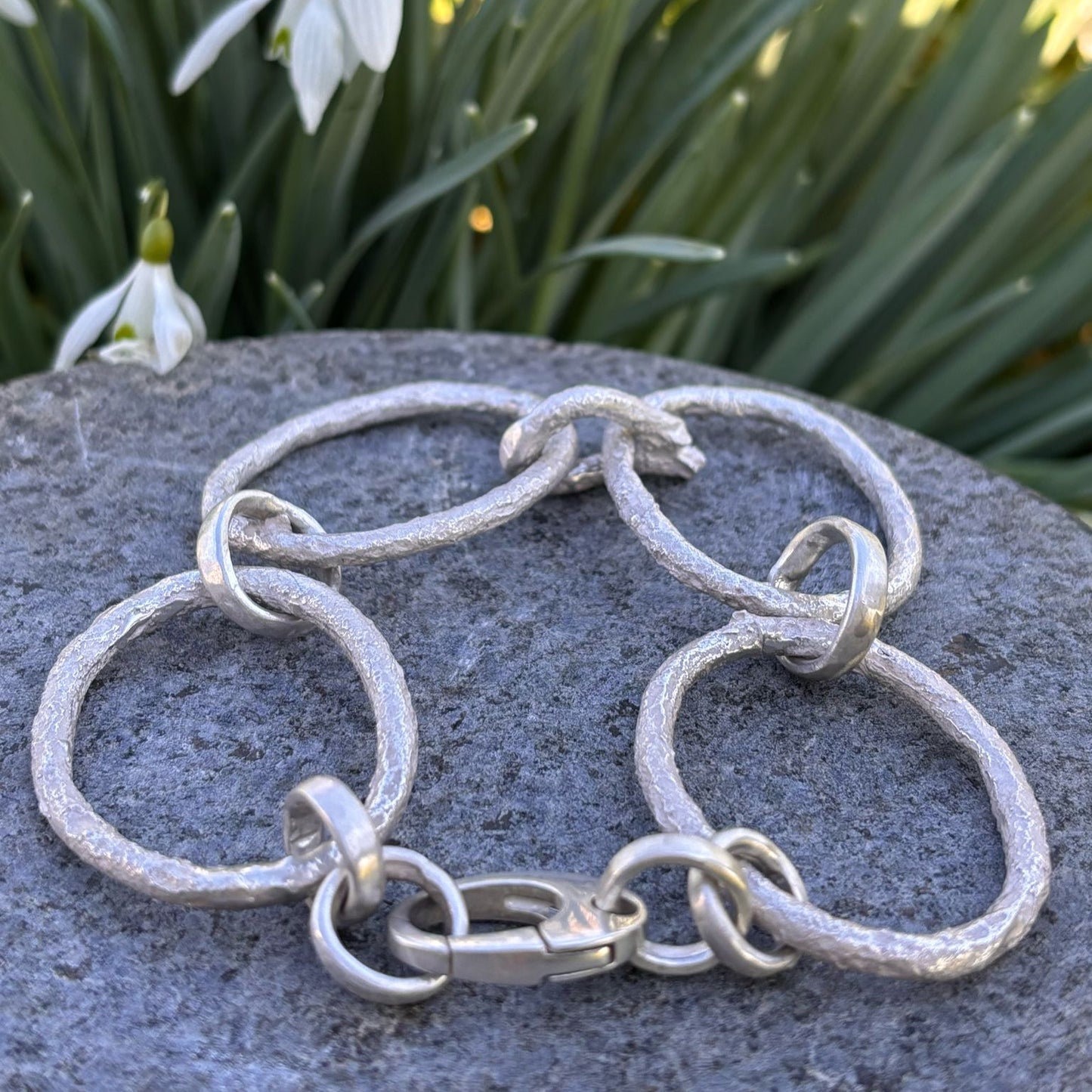 Rustic Silver Gardener's Bracelet