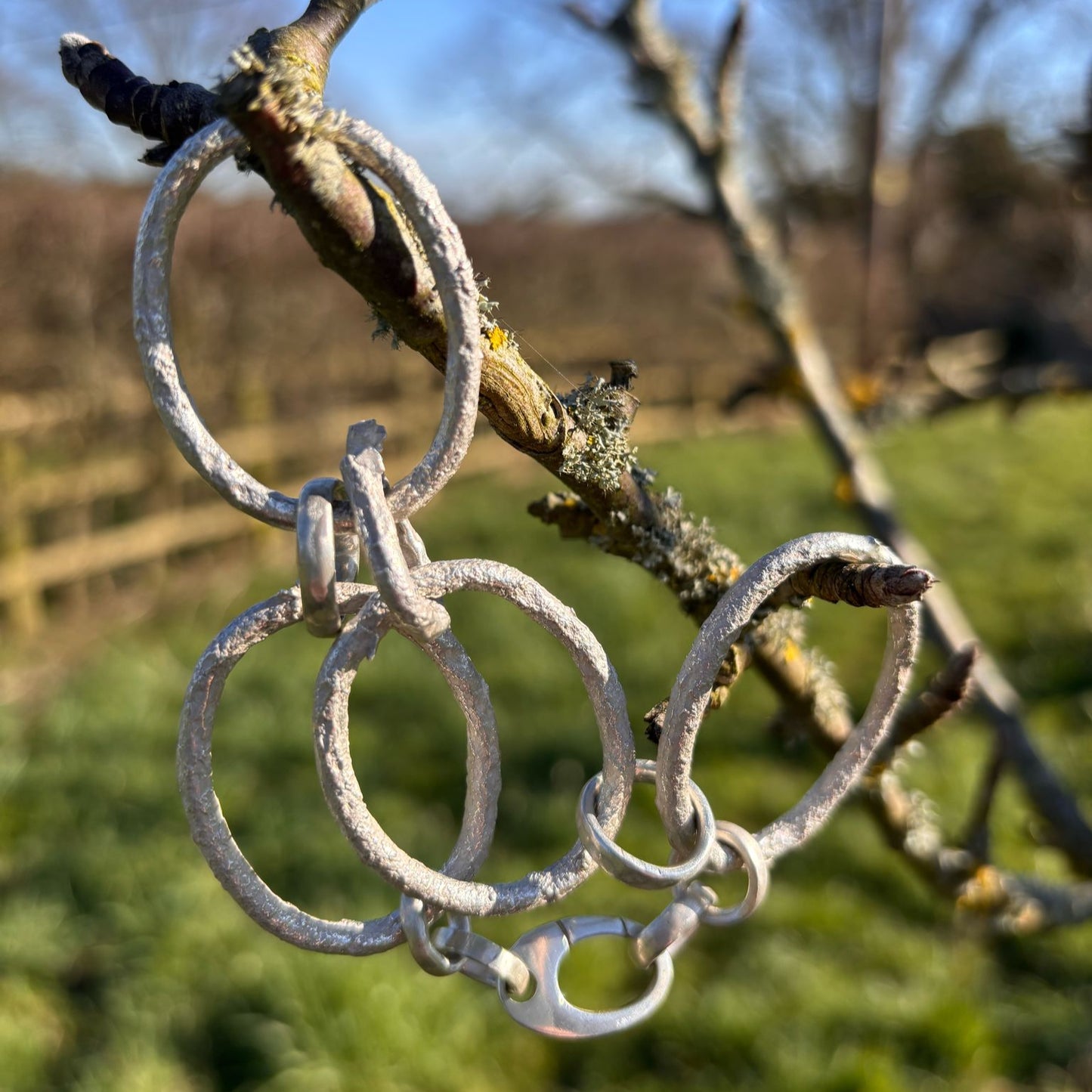 Rustic Silver Gardener's Bracelet