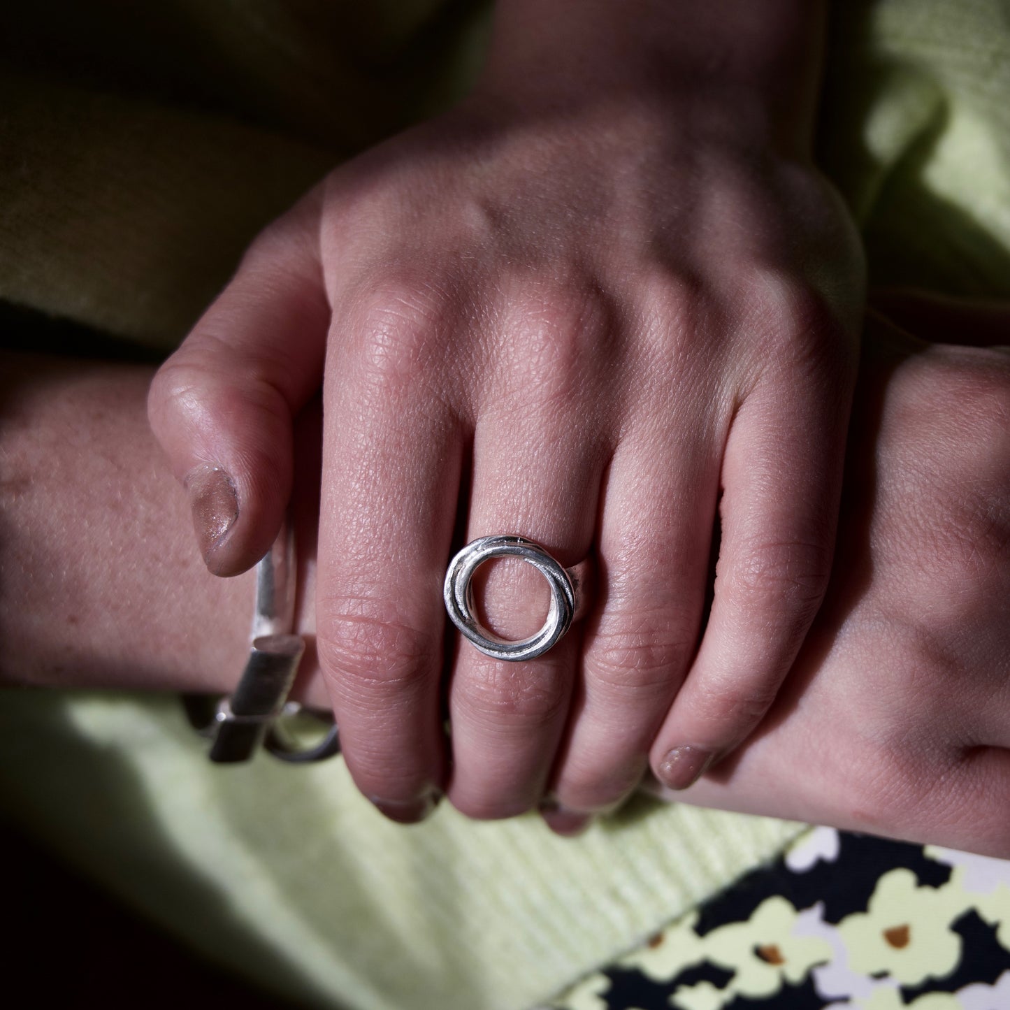 Spiral Statement Silver Ring