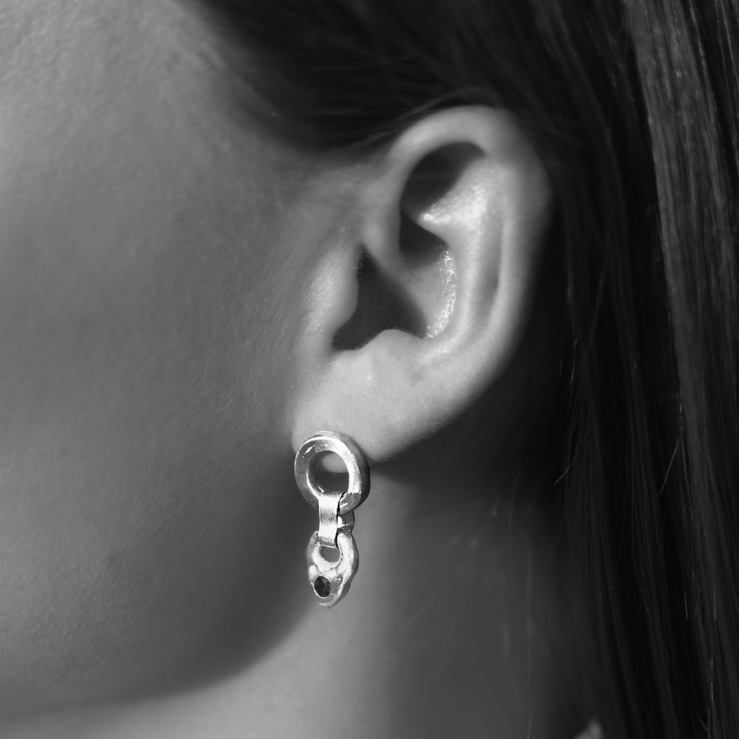Silver Gemstone Drops