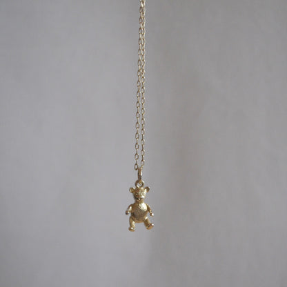 Silver Teddy bear Charm Necklace