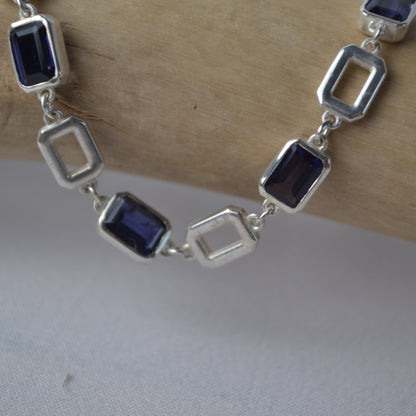 Sterling Silver Iolite Bracelet