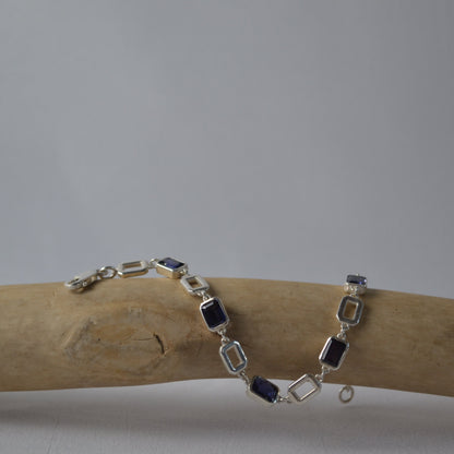 Sterling Silver Iolite Bracelet