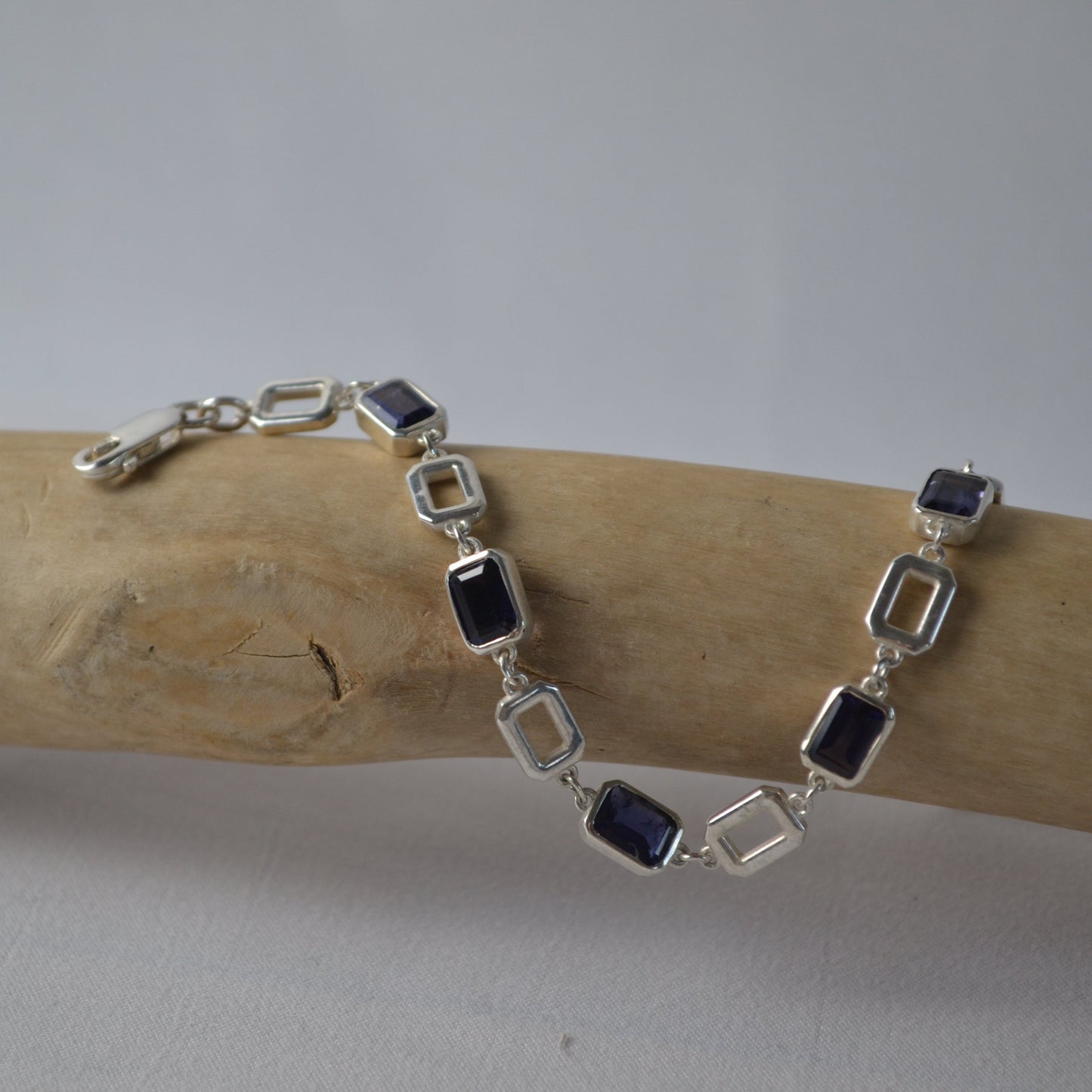 Sterling Silver Iolite Bracelet