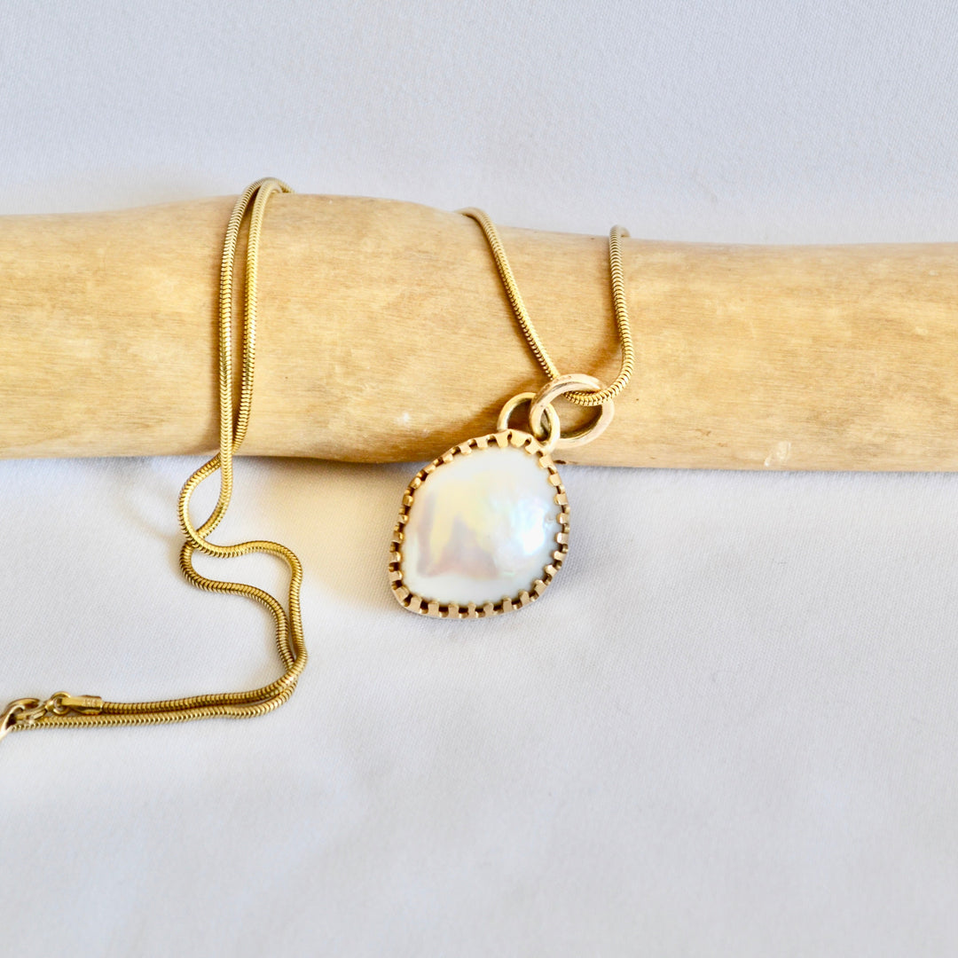 Bridal Baroque Gold &amp; Pearl Necklace