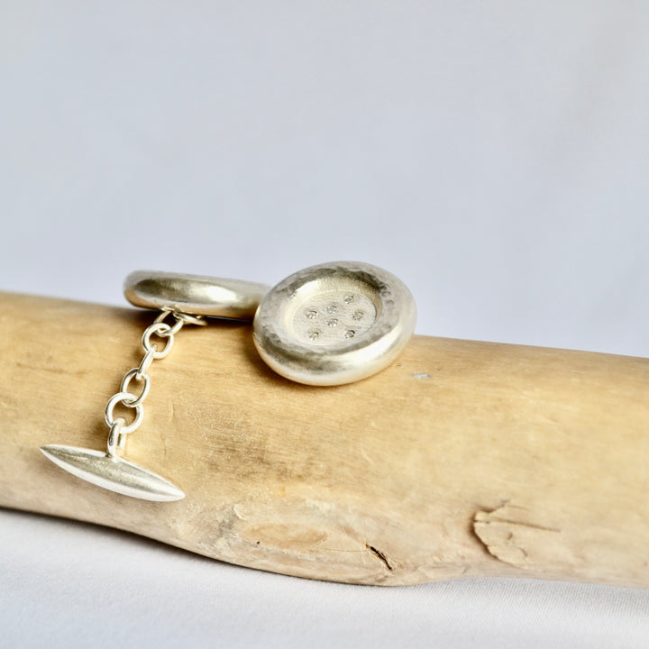 Button Diamond Cufflinks
