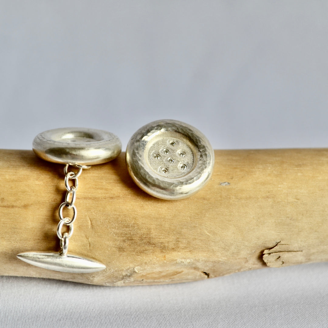 Button Diamond Cufflinks