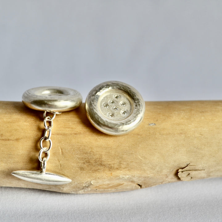 Button Diamond Cufflinks