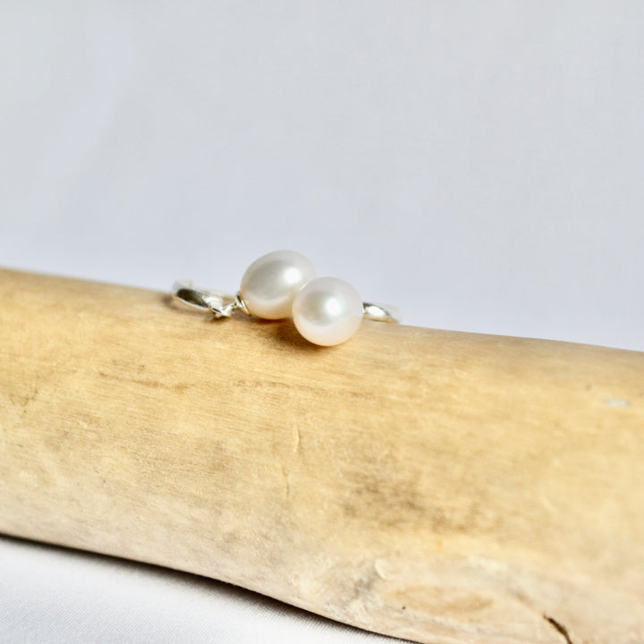 Teardrop Pearl Drop Hoops