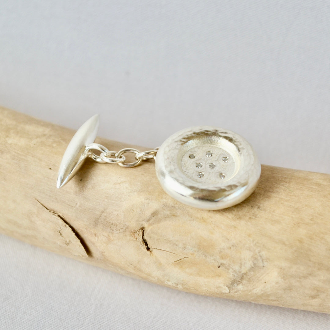 Button Diamond Cufflinks