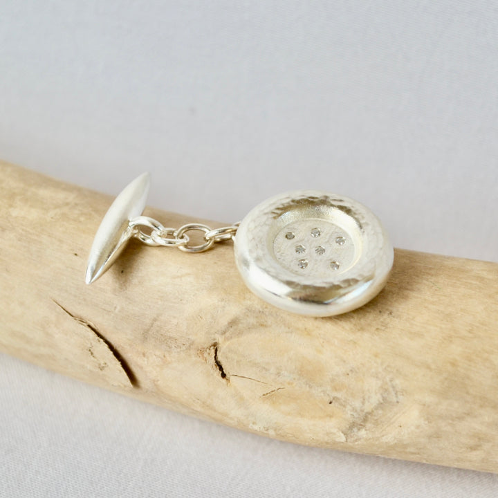 Button Diamond Cufflinks