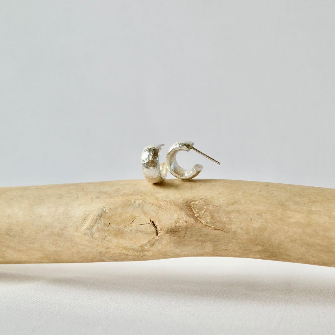 Silver Chunky Chubby Hoops