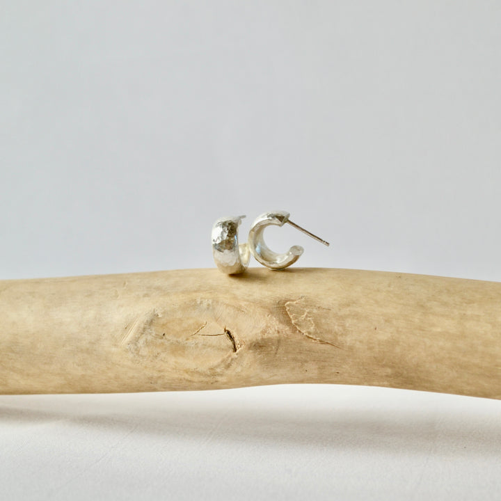 Silver Chunky Chubby Hoops