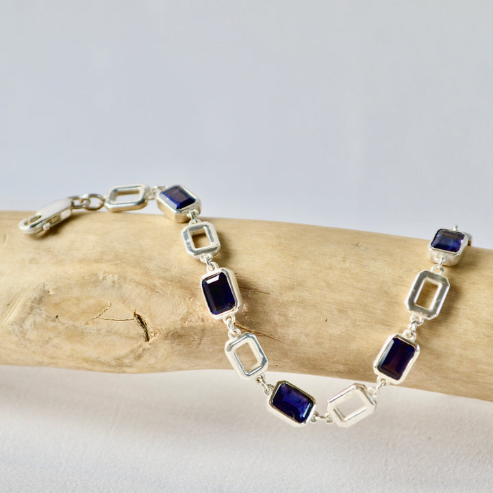 Sterling Silver Iolite Bracelet