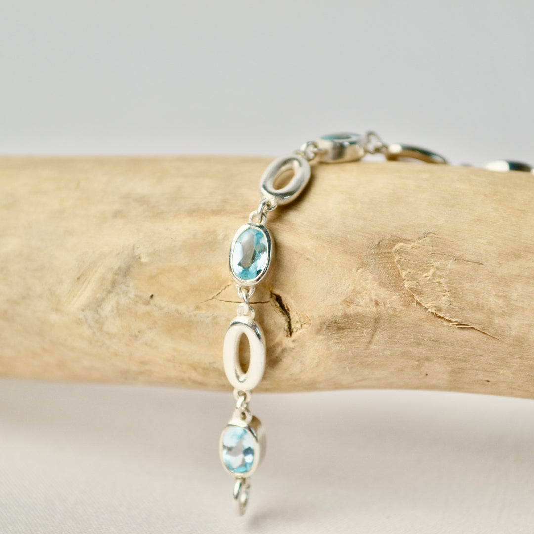 Sterling Silver Topaz Bracelet