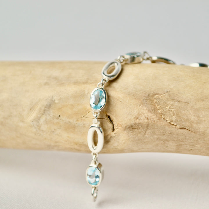 Sterling Silver Topaz Bracelet