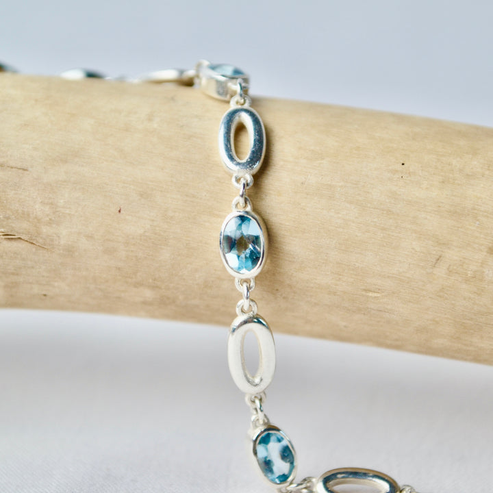 Sterling Silver Topaz Bracelet