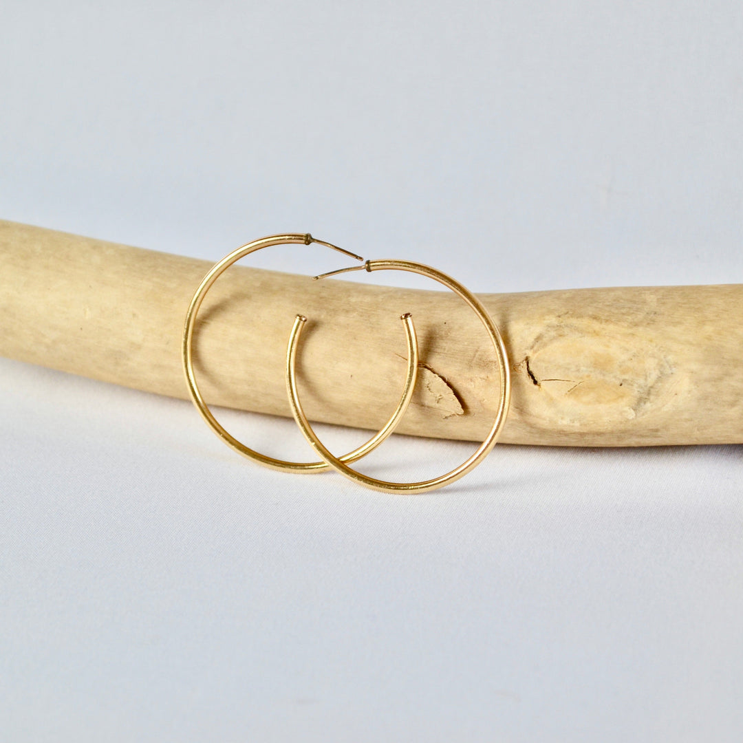 Oval Gold Hoops