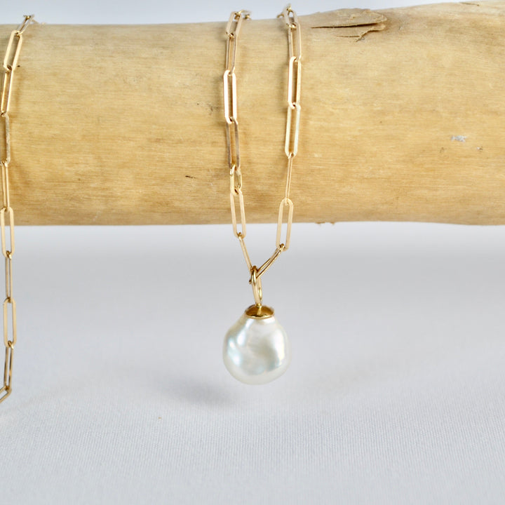 Keshi Pearl Necklace in Gold