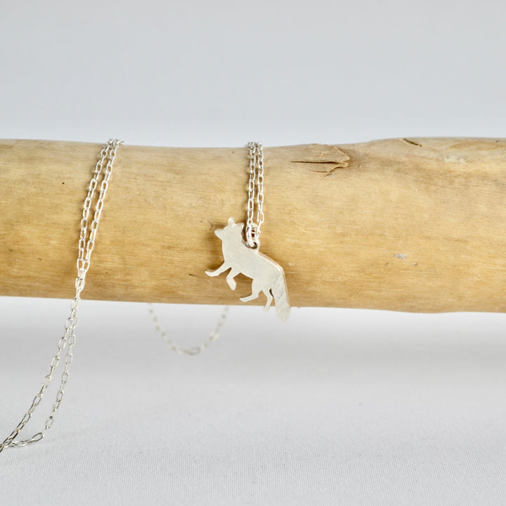 Fox Celtic Birthstone Pendant - March/April