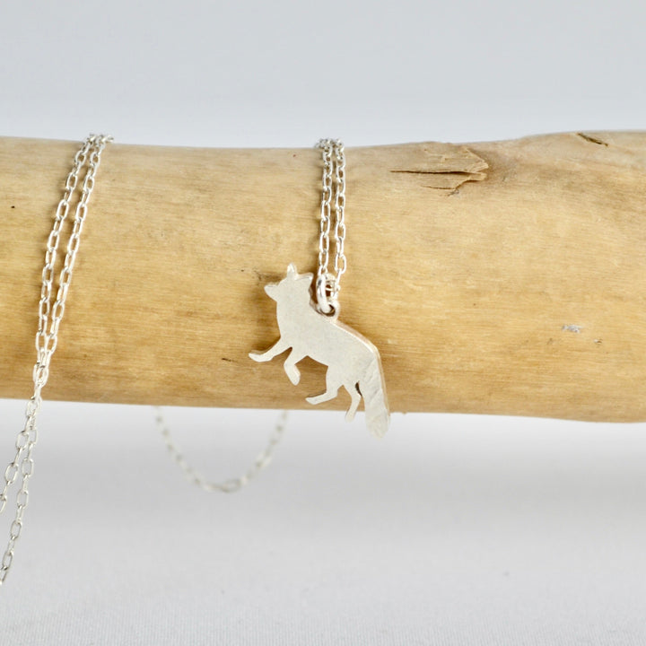 Fox Celtic Birthstone Pendant - March/April