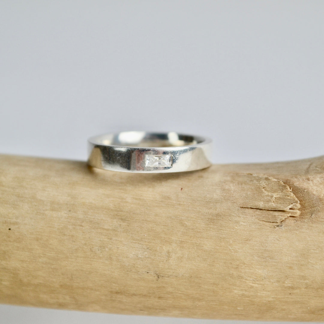 Rectangle Baguette Diamond Band