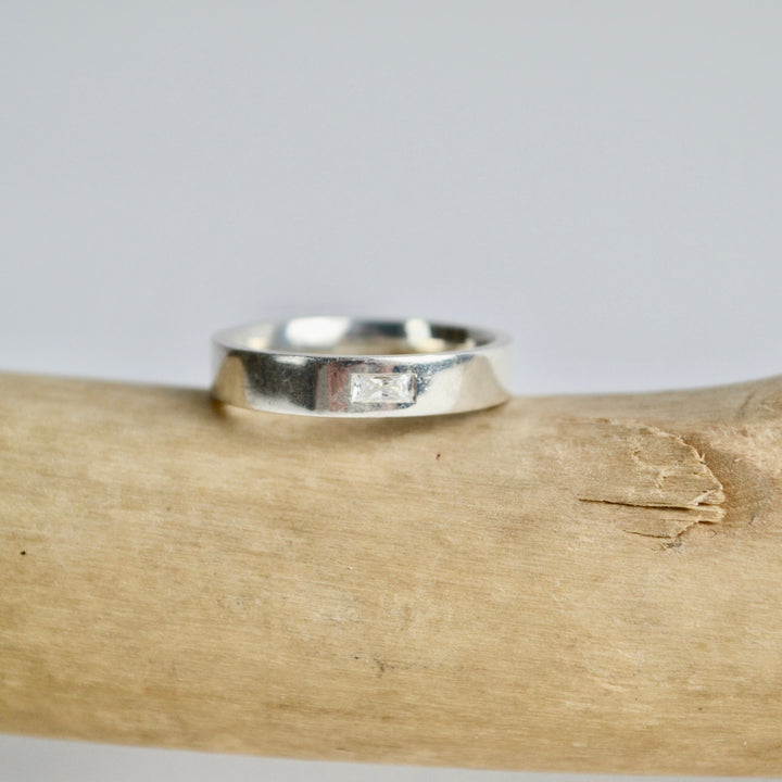 Rectangle Baguette Diamond Band