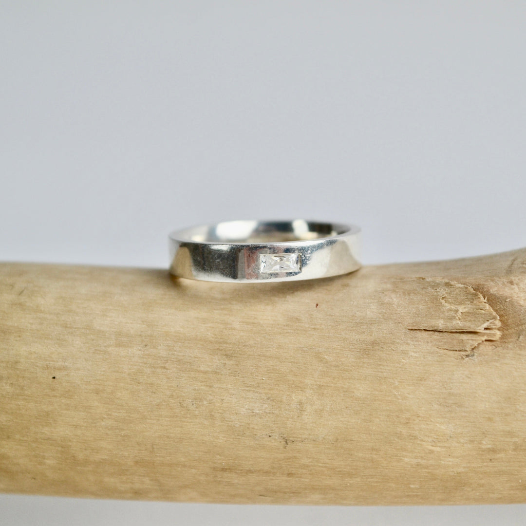 Rectangle Baguette Diamond Band