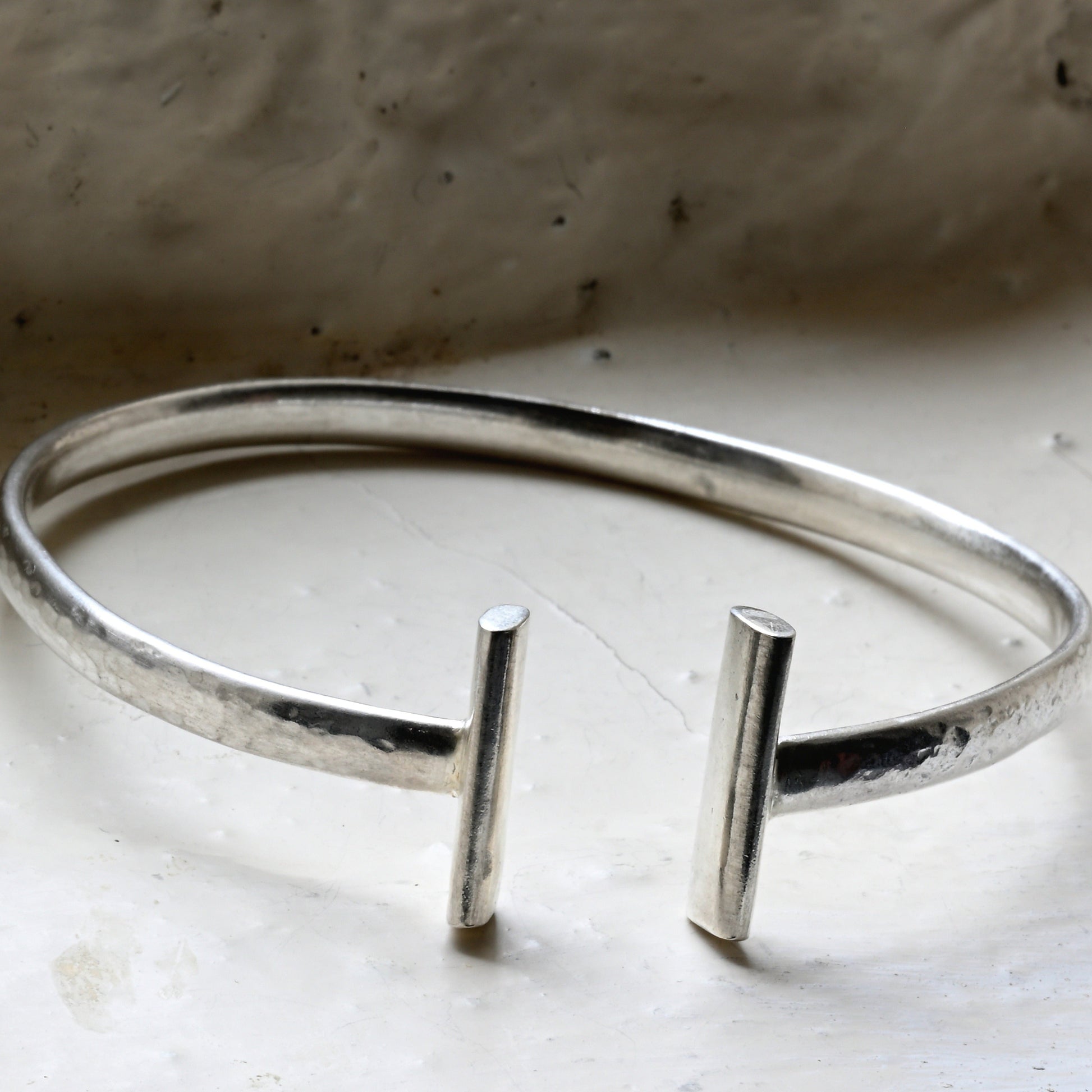 Sterling Silver Adjustable T-Bar Bangle