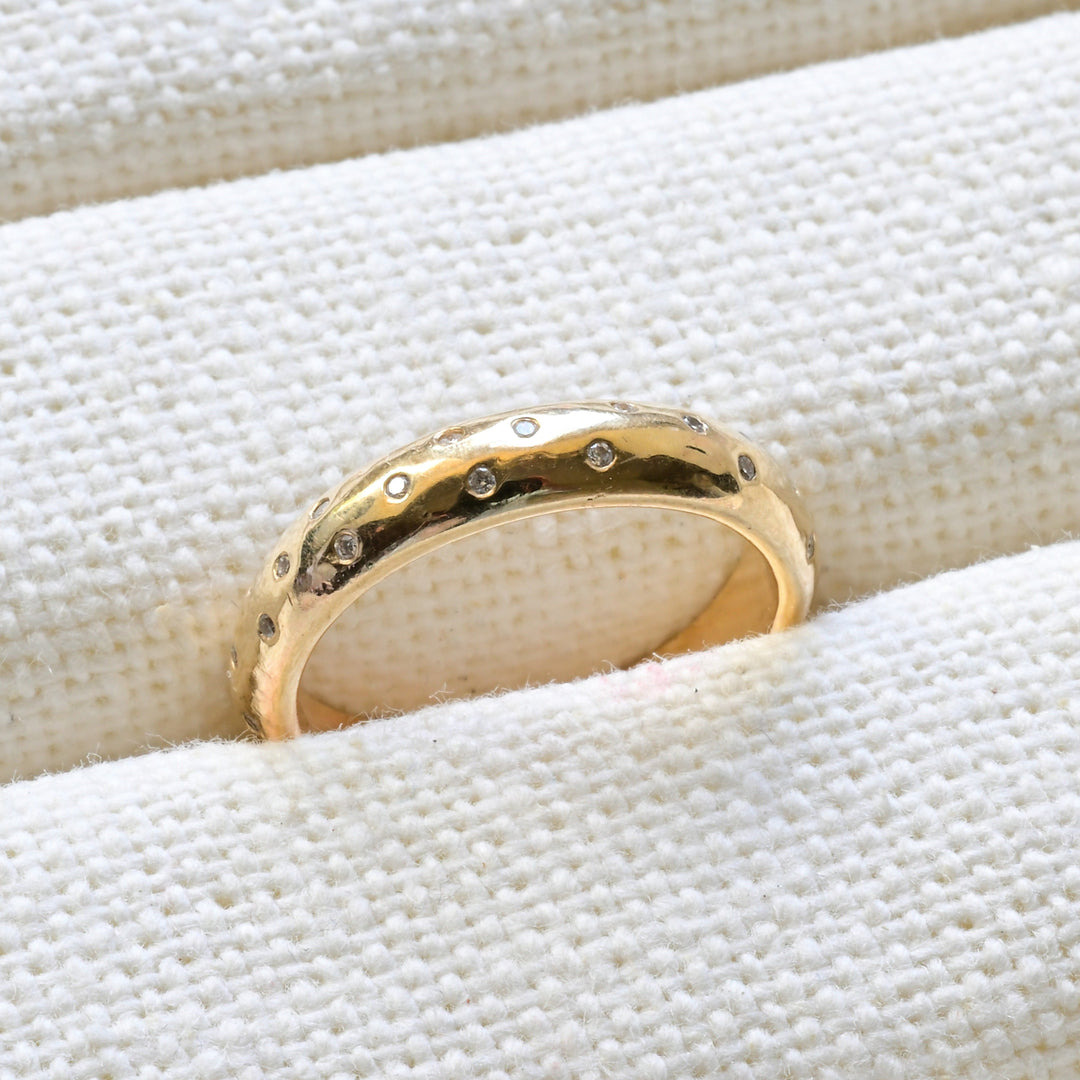 Gold &amp; Diamond Wedding Band