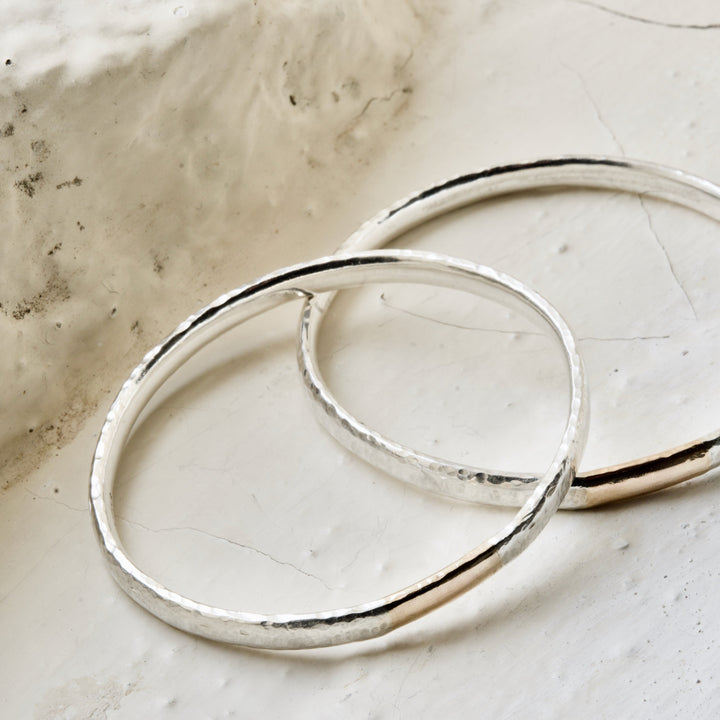 Two Toned Gold &amp; Silver Bangle