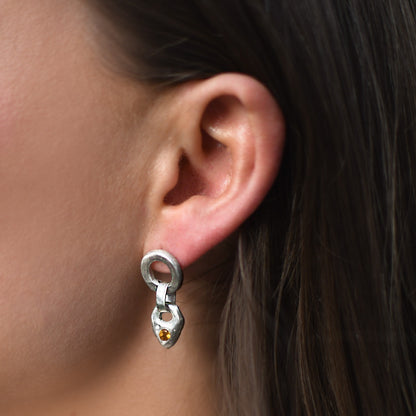 Silver Gemstone Drops