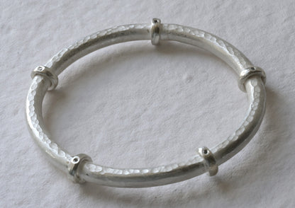 Statement Sterling Silver & Diamond Bangle